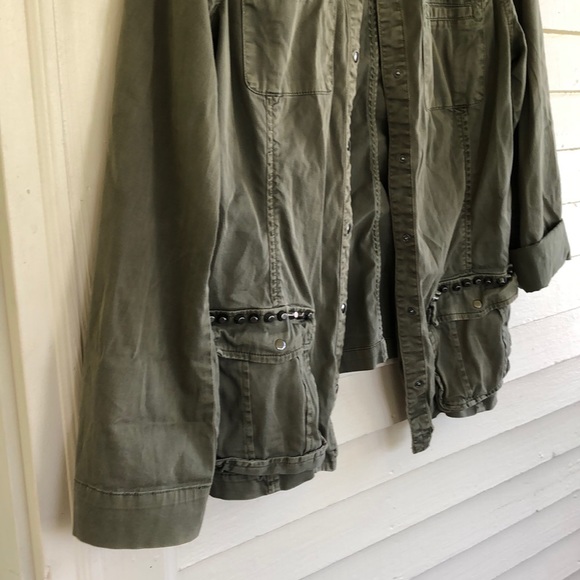 ❌ SOLD Guess olive green military top jacket stud - Picture 8 of 8